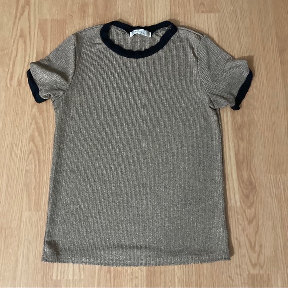 Gage USA metallic gold ringer t-shirt - Picture 1 of 3